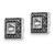 14k White Gold Black Diamond Square Jacket Earrings EJM5313-BK-025-WA