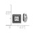 14k White Gold Black Diamond Square Jacket Earrings EJM5313-BK-025-WA