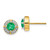 14k Diamond and Emerald Fancy Halo Earrings EM3922-EM-019-YA