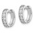 14k White Gold Diamond Milgrain Hinged Hoop Earrings EM4269-033-WA