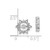 14k White Gold Fancy Diamond Earring Jacket Mountings EJM5330-025-W