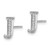 14k White Gold Diamond Initial J Earrings EM4170J-004-WA