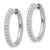 14k White Gold Diamond Milgrain Hinged Hoop Earrings EM4273-036-WA