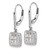 14k White Gold Diamond Cluster Leverback Earrings EM4372-100-WA
