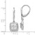 14k White Gold Diamond Cluster Leverback Earrings EM4372-100-WA