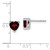 14k White Gold Heart Garnet Earrings EM7101-GA-W