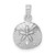 14K White Gold Polished Sand Dollar Pendant K5379W