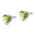 14k White Gold Heart Peridot Earrings EM7099-PE-W
