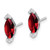 14k White Gold Marquise Garnet and Diamond Earrings EM7109-GA-005-WA
