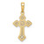 10K Gold Polished Cross W/Lace Center and Arrow Tips Pendant 10K5457
