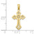 10K Gold Polished Cross W/Lace Center and Arrow Tips Pendant 10K5457