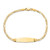 14k Soft Diamond Shape Figaro ID Bracelet FG80IDC-8