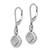 14k White Gold Diamond Leverback Earrings EM5545-050-WA