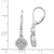 14k White Gold Diamond Leverback Earrings EM5545-050-WA