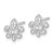 14k White Gold Diamond Fleur de Lis Post Earrings EM5537-016-WA