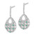 14k White Gold Emerald and Diamond Dangle Earrings EM7251-EM-033-WA