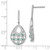 14k White Gold Emerald and Diamond Dangle Earrings EM7251-EM-033-WA
