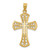 14k w/Rhodium Polished D/C Filigree Cross Pendant K6236