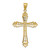 14k w/Rhodium Diamond-cut Cross Pendant K6275