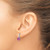 14k White Gold Created Pink Sapphire and Diamond Heart Earrings EM7029-CPS-003-WA