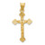 14k Polished Satin and D/C Crucifix Pendant K5555