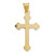 14k Polished Satin and D/C Crucifix Pendant K5555