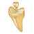 14K Solid Polished 3-D Shark Tooth Pendant K7917