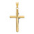 14k Two-Tone Polished Jesus Crucifix Pendant K6291