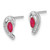 10k White Gold Diamond and Ruby Earrings EM5592-RU-005-1WA
