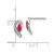 10k White Gold Diamond and Ruby Earrings EM5592-RU-005-1WA