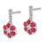 14k White Gold Ruby and Diamond Earrings EM7191-RU-005-WA