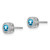 10k White Gold Cushion Blue Topaz and Diamond Earrings EM7092-BT-019-1WA