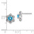 14k White Gold Blue Topaz and Diamond Post Earrings EM7459-BT-006-WA