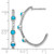 14k White Gold Turquoise and White Topaz J-hoop Earrings EM7485-BTQ-W