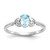10k White Gold Swiss Blue Topaz and Diamond Ring 10XB297