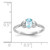 10k White Gold Swiss Blue Topaz and Diamond Ring 10XB297