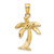 14k Palm Tree Pendant K2894