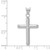 14k White Gold Polished Hollow Cross Pendant K3709