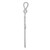 14k White Gold Cross Pendant K363
