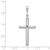 14k White Gold Cross Pendant K363