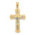 10K Two-tone Engraved Crucifix Charm 10K9216