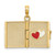 14K Enameled 3D Moveable MY LOVE STORY Book Pendant K6894