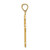 14K Satin and Polished Budded Cross Pendant K6247