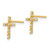 14k Madi K CZ Children's Cross Post Earrings GK693