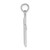 14K White Gold Polished Cross Charm K8375W