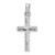 14K White Gold Polished Cross Charm K8375W