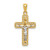 14k Two-tone Polished Crucifix Pendant K6301