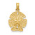 14K Polished Sand Dollar Charm K7666
