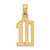 14k Polished Number 10 Pendant NU10