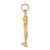 14K 3-D Textured Flamingo Charm K6608
